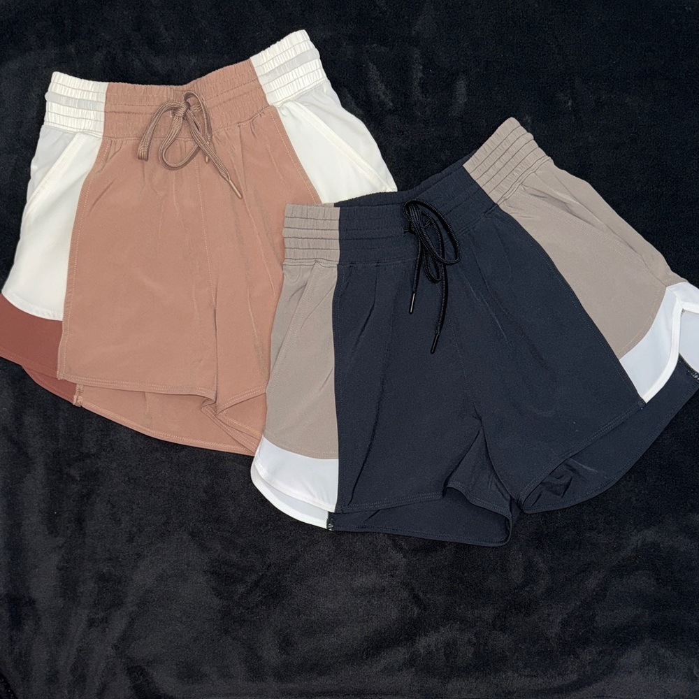 YPB Abercrombie Stylish Women's Athletic Colorblock Shorts